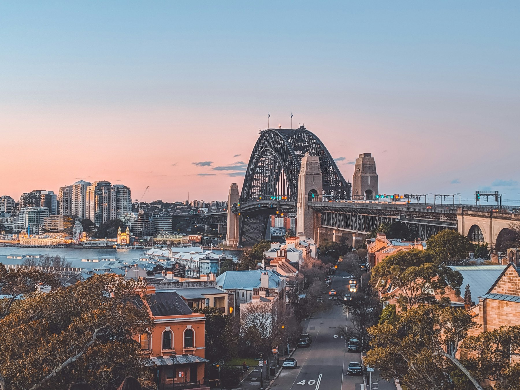 Sydney Harbour Bridge and city skyline